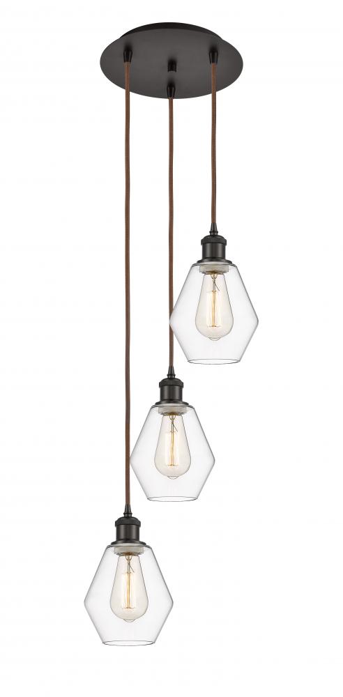 Cindyrella - 3 Light - 13 inch - Oil Rubbed Bronze - Cord Hung - Multi Pendant