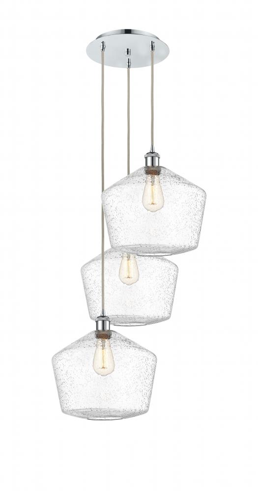 Cindyrella - 3 Light - 19 inch - Polished Chrome - Cord Hung - Multi Pendant