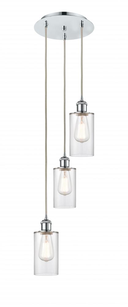 Clymer - 3 Light - 10 inch - Polished Chrome - Cord Hung - Multi Pendant