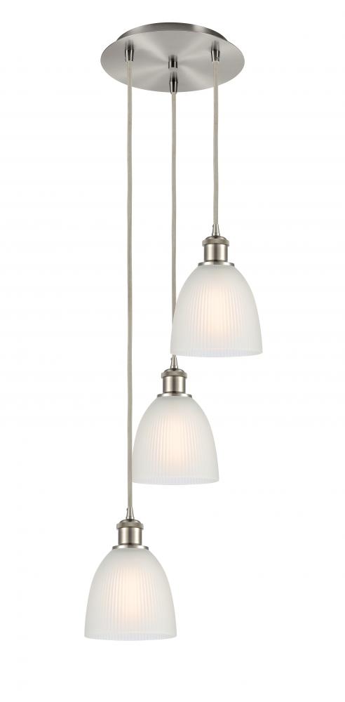 Castile - 3 Light - 13 inch - Brushed Satin Nickel - Cord Hung - Multi Pendant