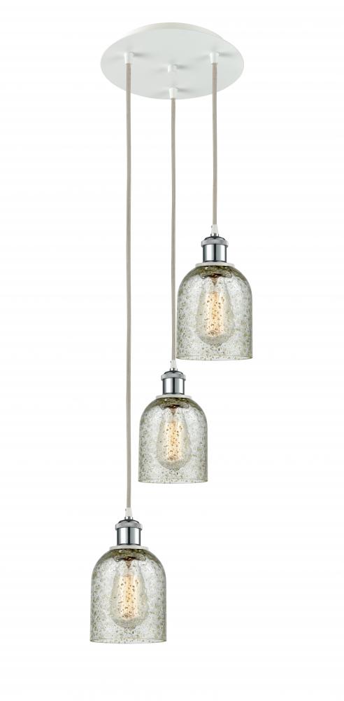 Caledonia - 3 Light - 12 inch - White Polished Chrome - Cord Hung - Multi Pendant