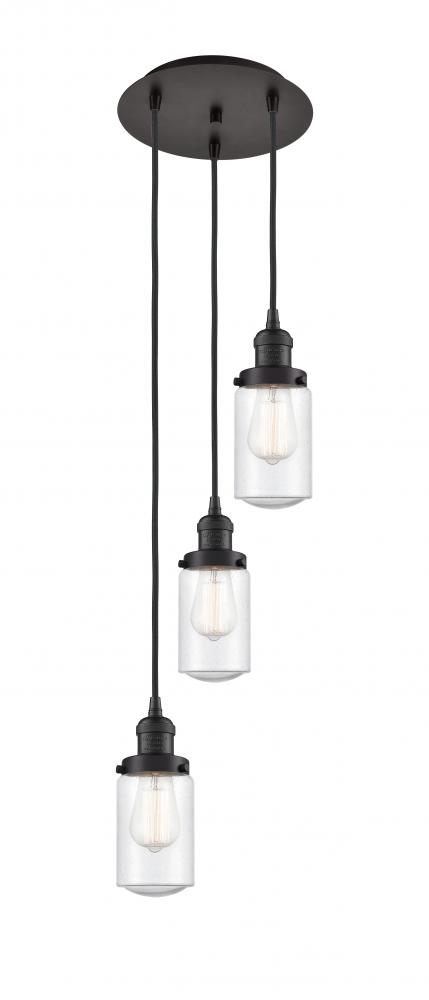 Dover - 3 Light - 11 inch - Oil Rubbed Bronze - Cord hung - Multi Pendant