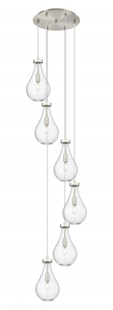 Owego - 6 Light - 16 inch - Brushed Satin Nickel - Multi Pendant