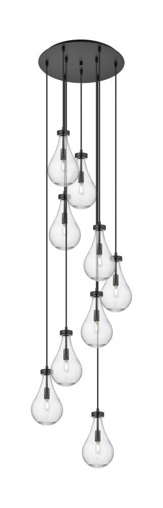 Owego - 9 Light - 19 inch - Matte Black - Multi Pendant