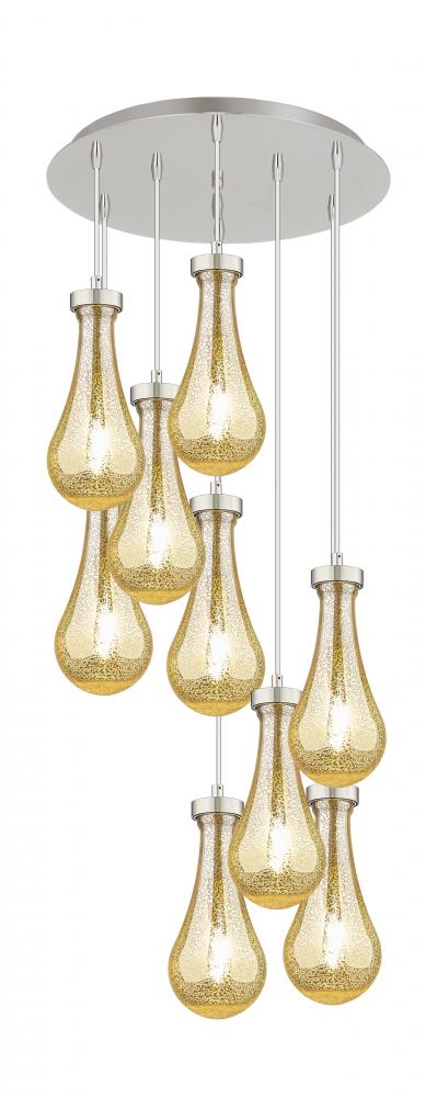 Owego - 9 Light - 19 inch - Polished Nickel - Multi Pendant