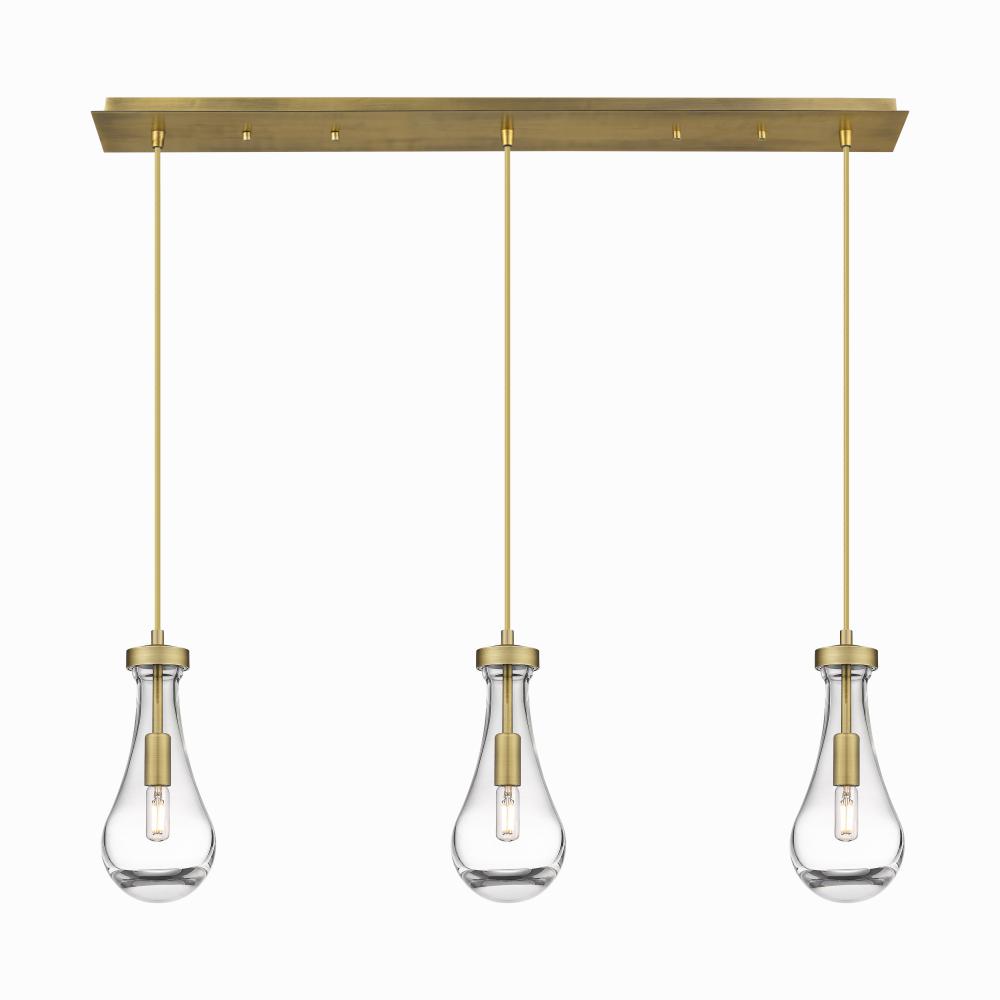 Owego - 3 Light - 37 inch - Brushed Champagne Bronze - Linear Pendant