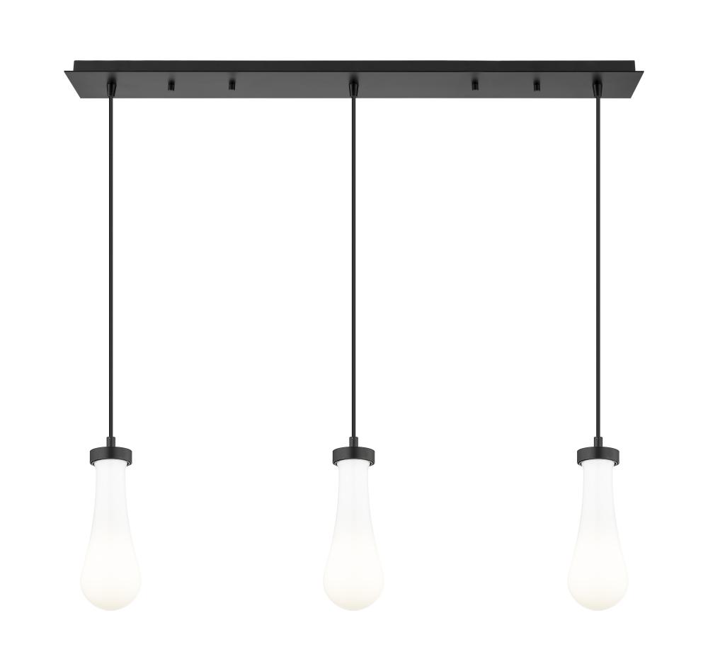 Owego - 3 Light - 37 inch - Brushed Matte Black - Linear Pendant