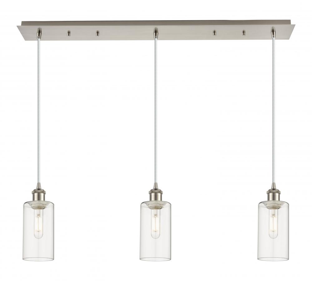 Crown Point - 3 Light - 37 inch - Brushed Satin Nickel - Linear Pendant