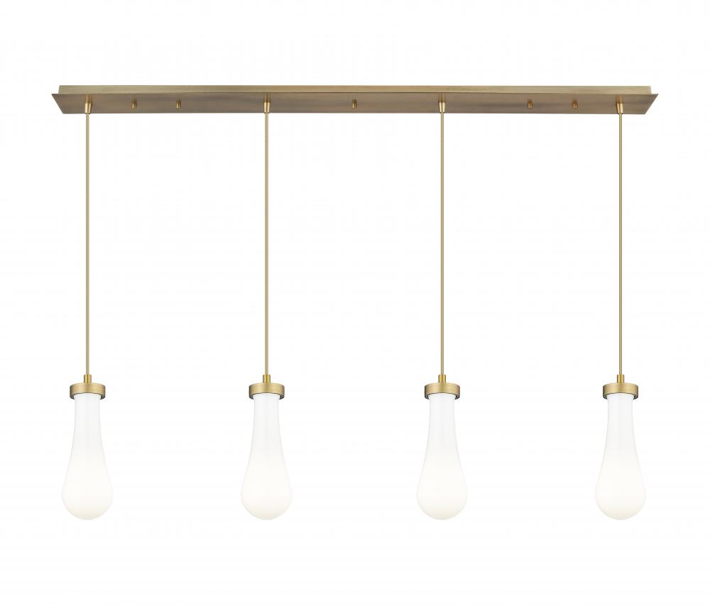 Owego - 4 Light - 49 inch - Brushed Brushed Brass - Linear Pendant