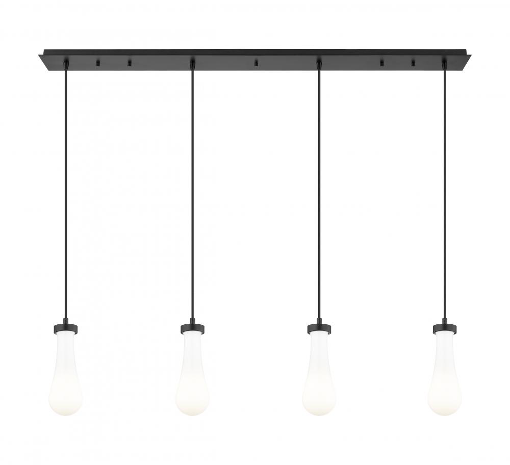 Owego - 4 Light - 49 inch - Brushed Matte Black - Linear Pendant