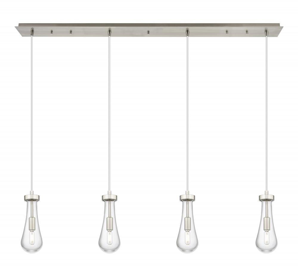 Owego - 4 Light - 49 inch - Brushed Satin Nickel - Linear Pendant