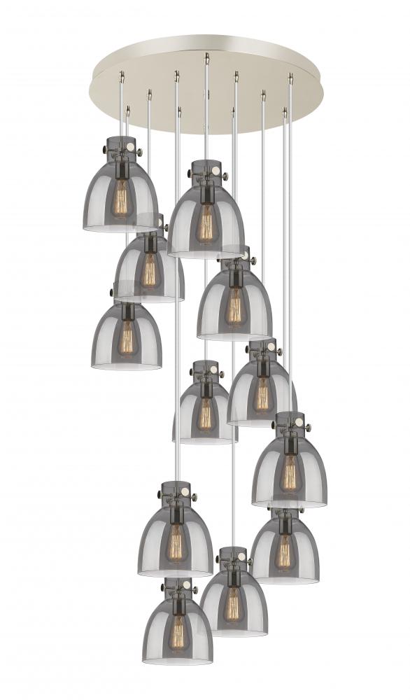 Newton Bell - 12 Light - 27 inch - Polished Nickel - Multi Pendant