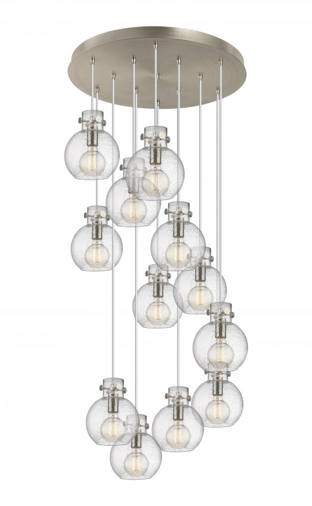 Newton Sphere - 12 Light - 27 inch - Brushed Satin Nickel - Cord hung - Multi Pendant