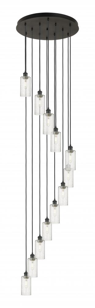 Crown Point - 12 Light - 24 inch - Matte Black - Multi Pendant