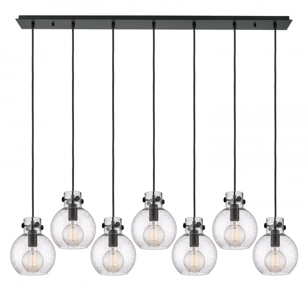 Newton Sphere - 7 Light - 52 inch - Matte Black - Cord hung - Linear Pendant