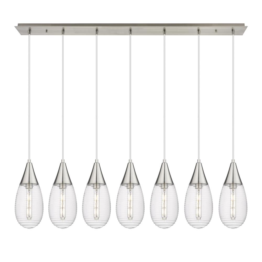 Malone - 7 Light - 50 inch - Brushed Satin Nickel - Linear Pendant