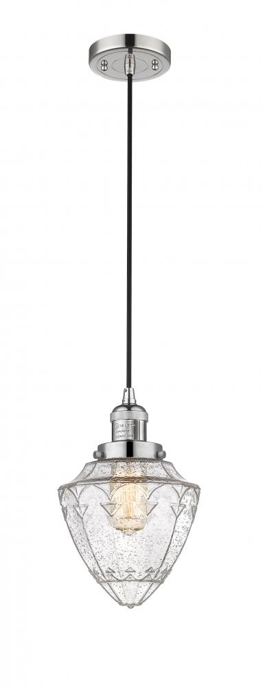 Bullet - 1 Light - 7 inch - Polished Nickel - Cord hung - Mini Pendant