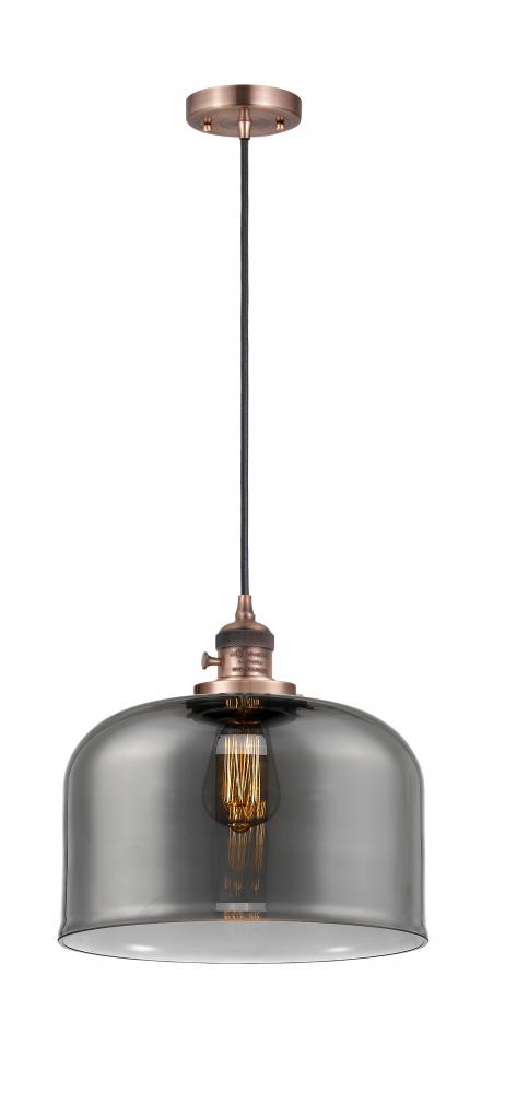 Bell - 1 Light - 12 inch - Antique Copper - Cord hung - Mini Pendant