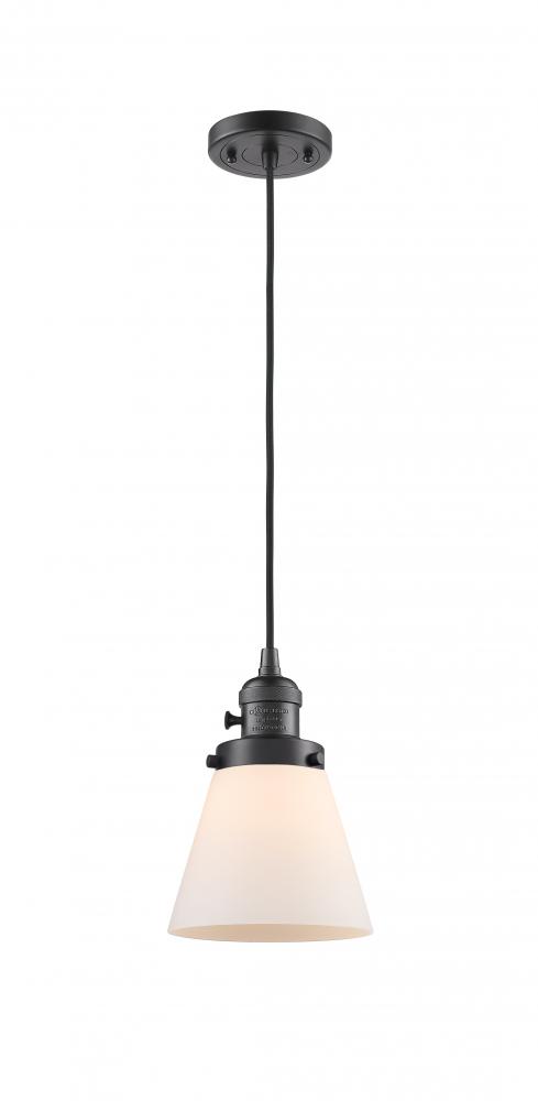 Cone - 1 Light - 6 inch - Oil Rubbed Bronze - Cord hung - Mini Pendant