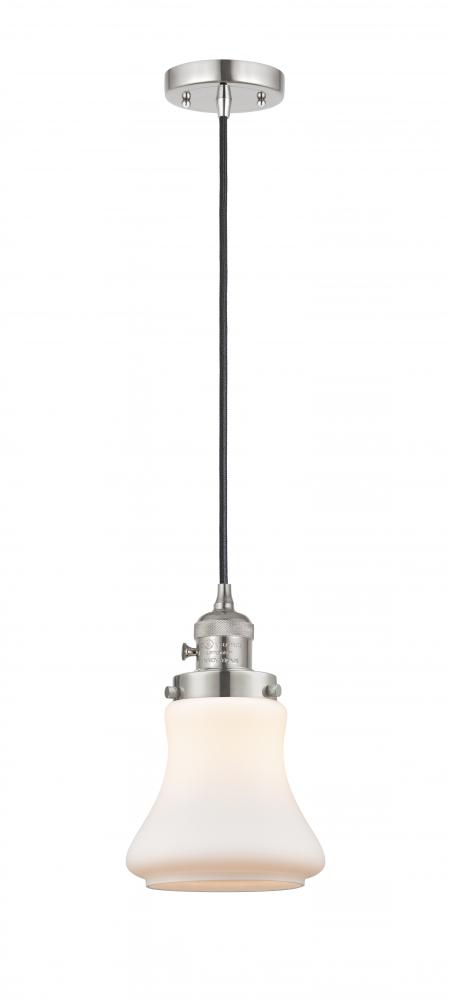 Bellmont - 1 Light - 6 inch - Polished Nickel - Cord hung - Mini Pendant