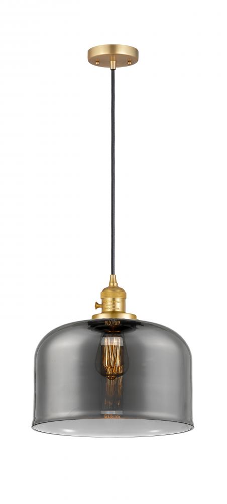 Bell - 1 Light - 12 inch - Satin Gold - Cord hung - Mini Pendant