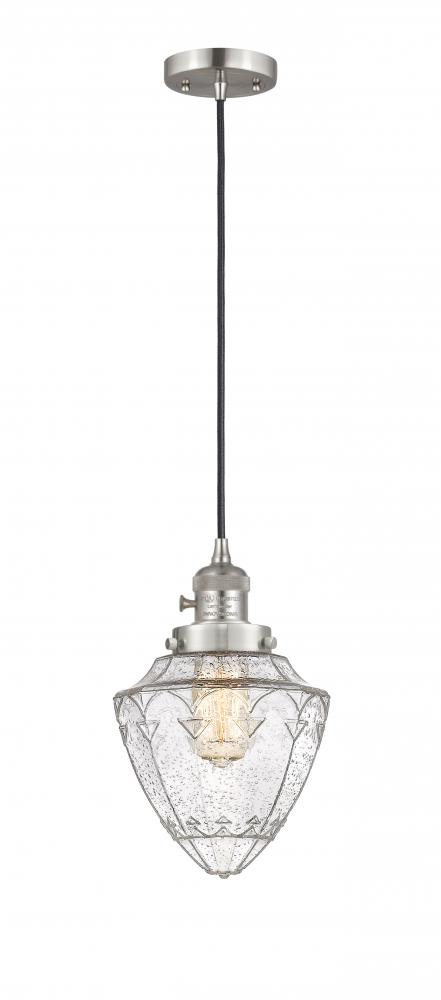 Bullet - 1 Light - 7 inch - Brushed Satin Nickel - Cord hung - Mini Pendant