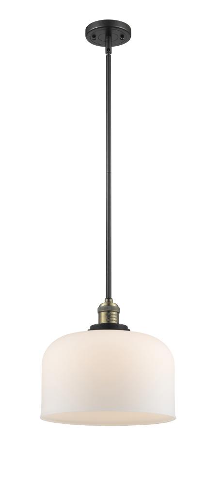 Bell - 1 Light - 12 inch - Black Antique Brass - Stem Hung - Mini Pendant