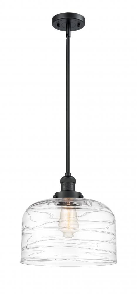 Bell - 1 Light - 12 inch - Matte Black - Stem Hung - Mini Pendant