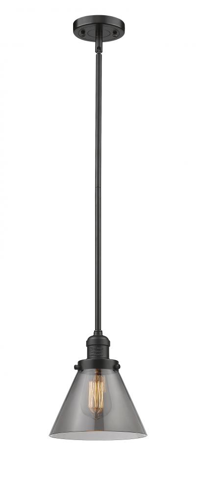 Cone - 1 Light - 8 inch - Oil Rubbed Bronze - Stem Hung - Mini Pendant