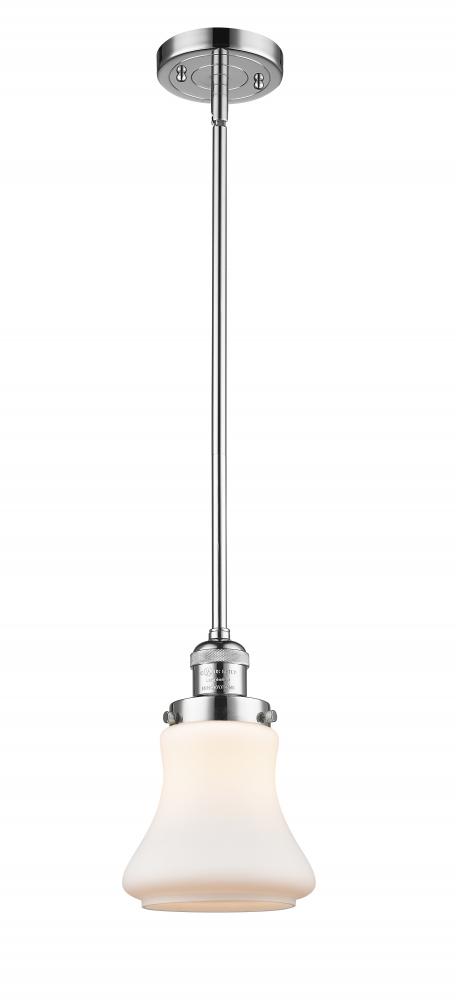 Bellmont - 1 Light - 7 inch - Polished Chrome - Stem Hung - Mini Pendant