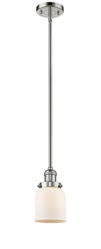 Bell - 1 Light - 5 inch - Polished Nickel - Stem Hung - Mini Pendant