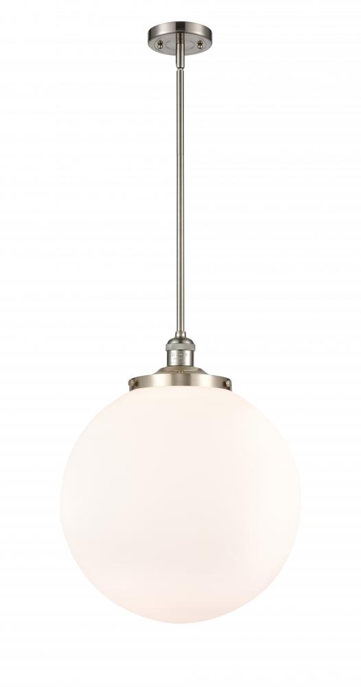 Beacon - 1 Light - 16 inch - Brushed Satin Nickel - Stem Hung - Pendant