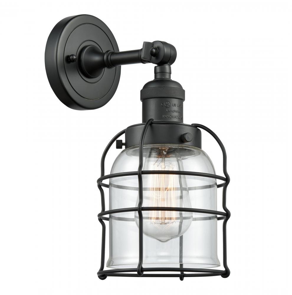 Bell Cage - 1 Light - 6 inch - Matte Black - Sconce