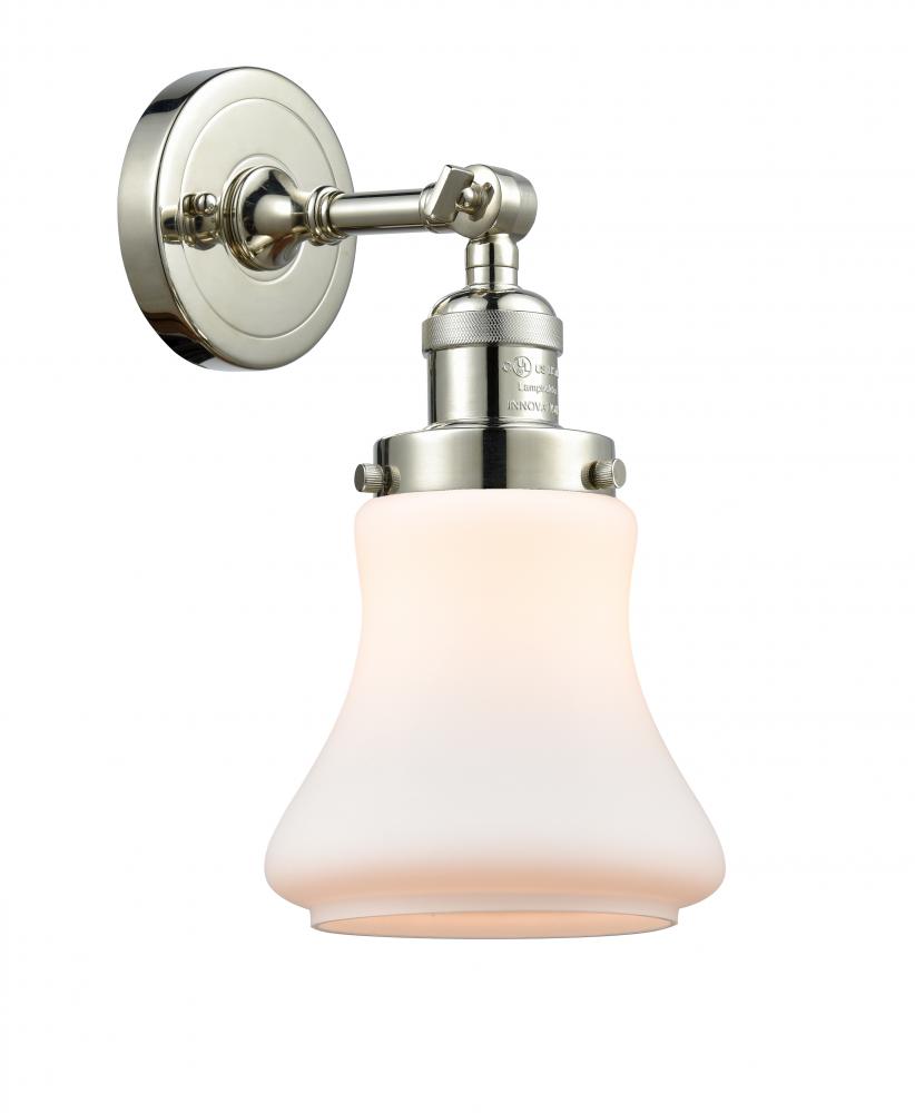 Bellmont - 1 Light - 7 inch - Polished Nickel - Sconce