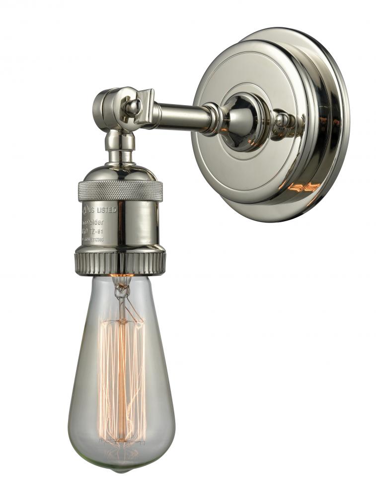 Bare Bulb - 1 Light - 5 inch - Polished Nickel - Sconce