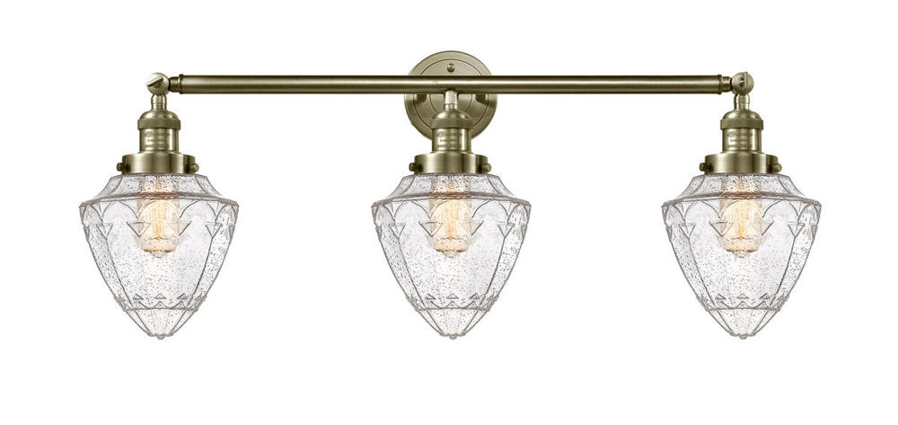 Bullet - 3 Light - 34 inch - Antique Brass - Bath Vanity Light