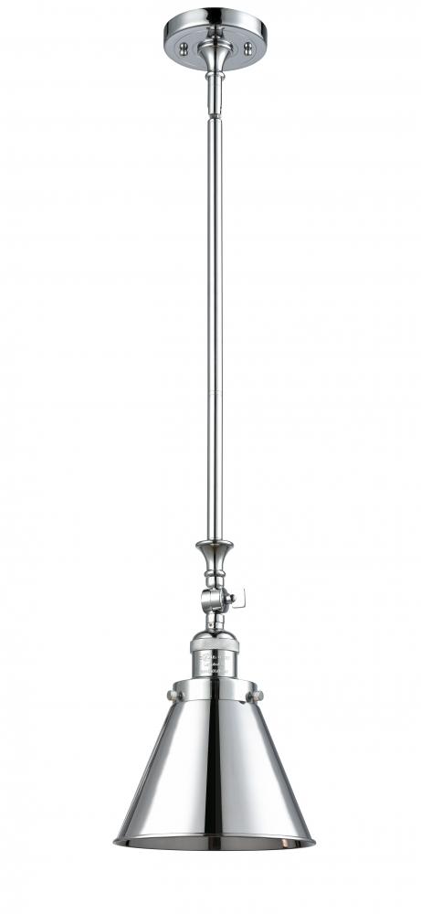 Appalachian - 1 Light - 8 inch - Polished Chrome - Stem Hung - Mini Pendant