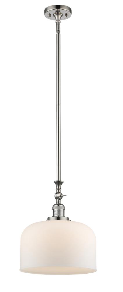 Bell - 1 Light - 12 inch - Polished Nickel - Stem Hung - Mini Pendant