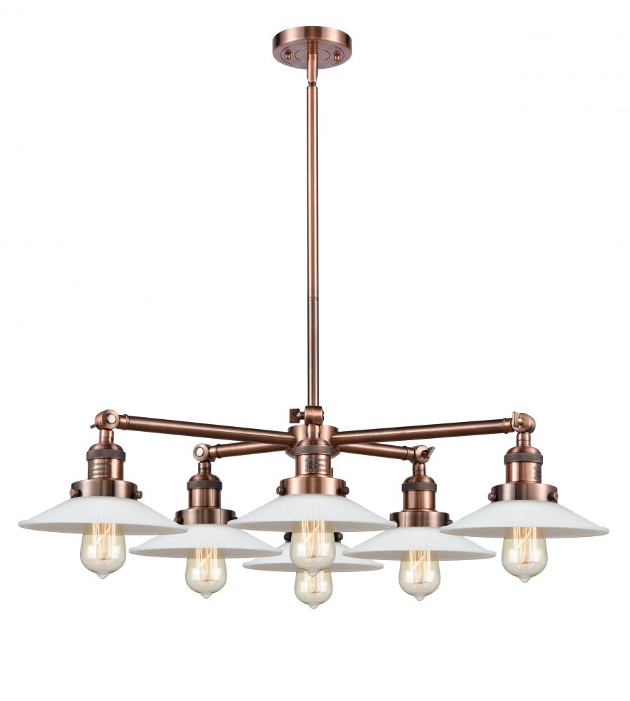 Halophane 6 Light Chandelier
