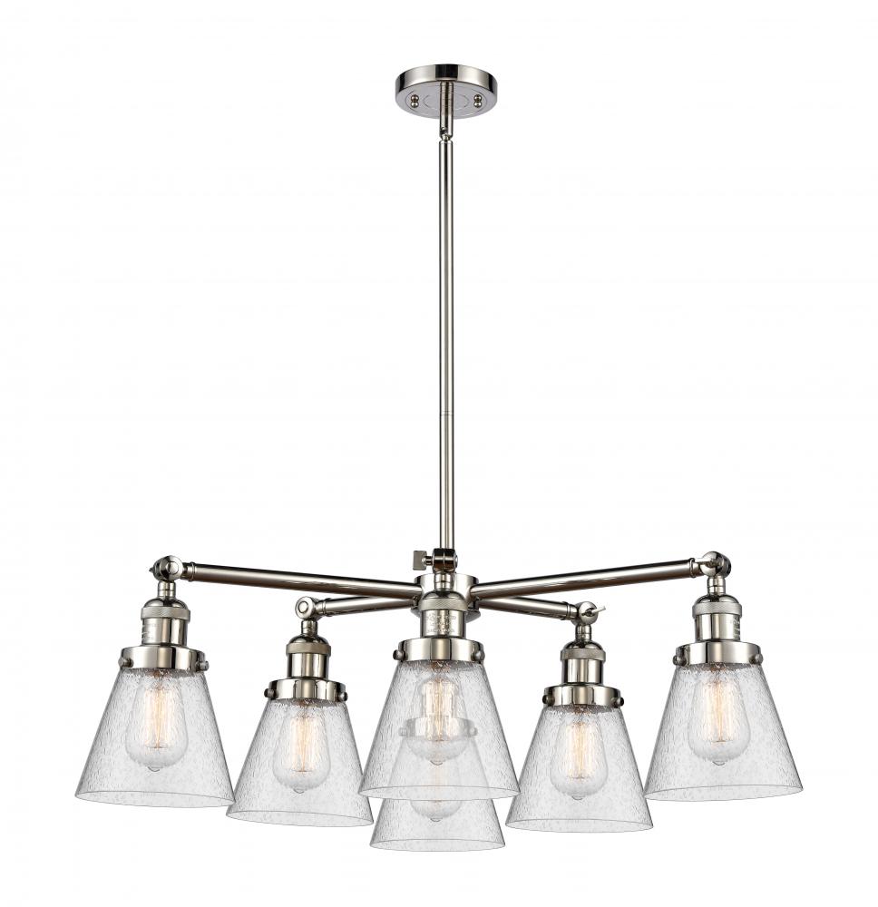 Small Cone 6 Light Chandelier