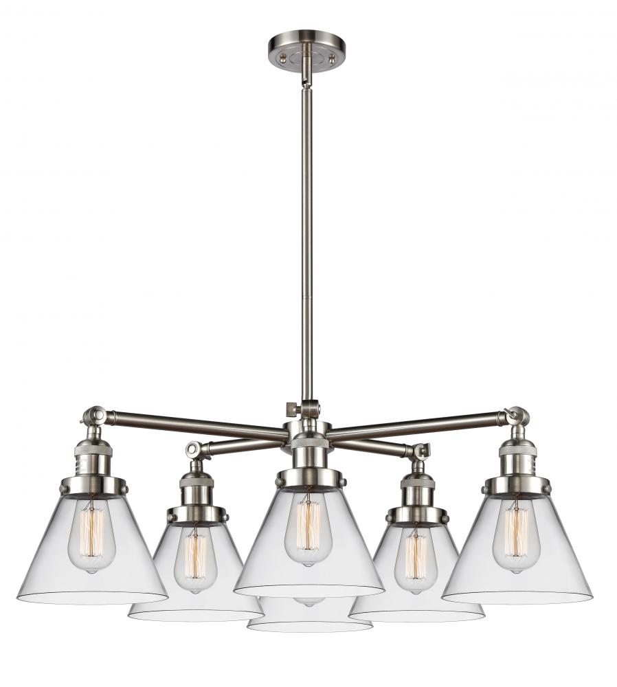 Large Cone 6 Light Chandelier
