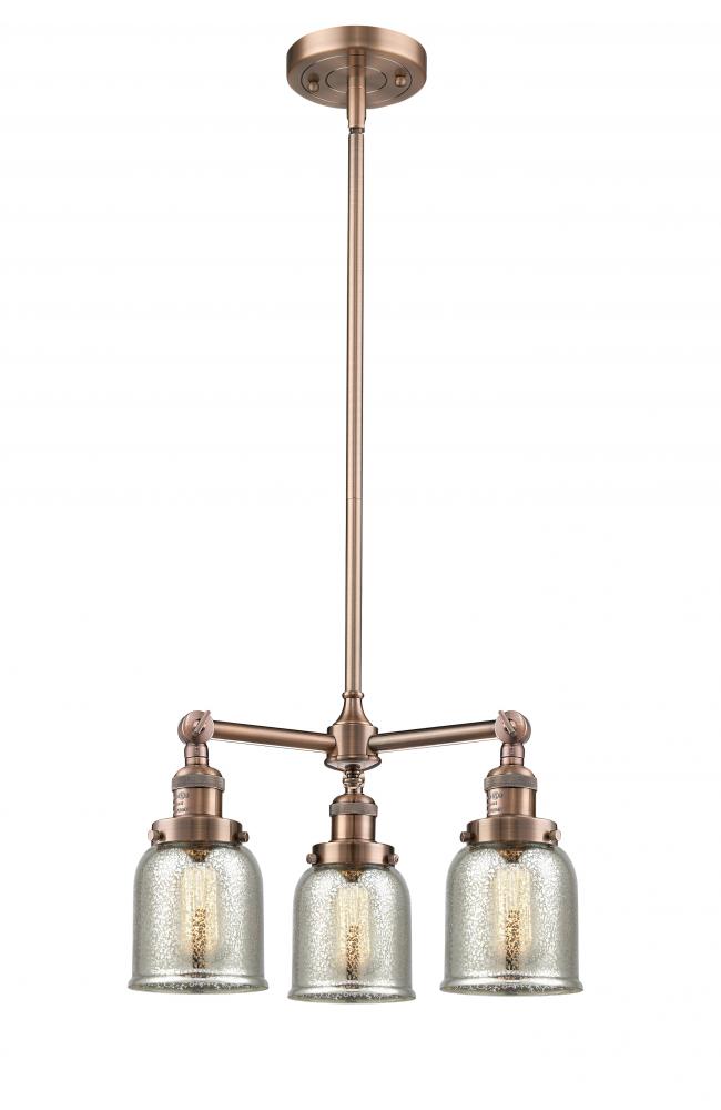 Bell - 3 Light - 19 inch - Antique Copper - Stem Hung - Chandelier