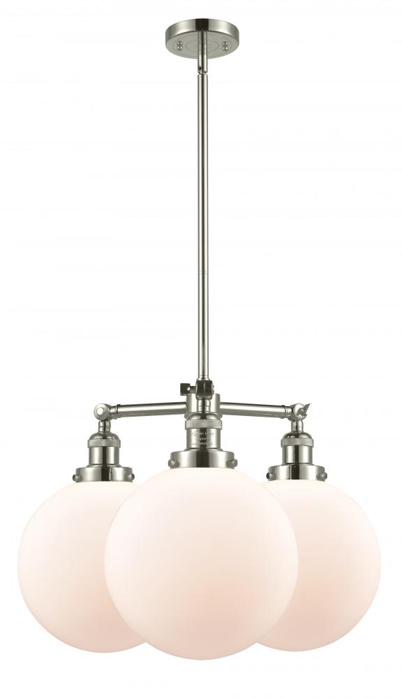 Beacon - 3 Light - 24 inch - Polished Nickel - Stem Hung - Chandelier