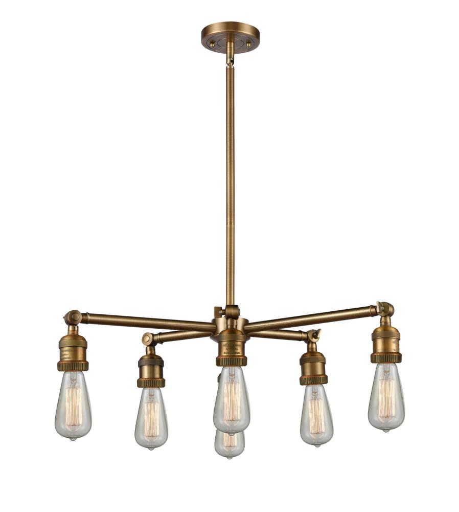 Bare Bulb 6 Light Chandelier