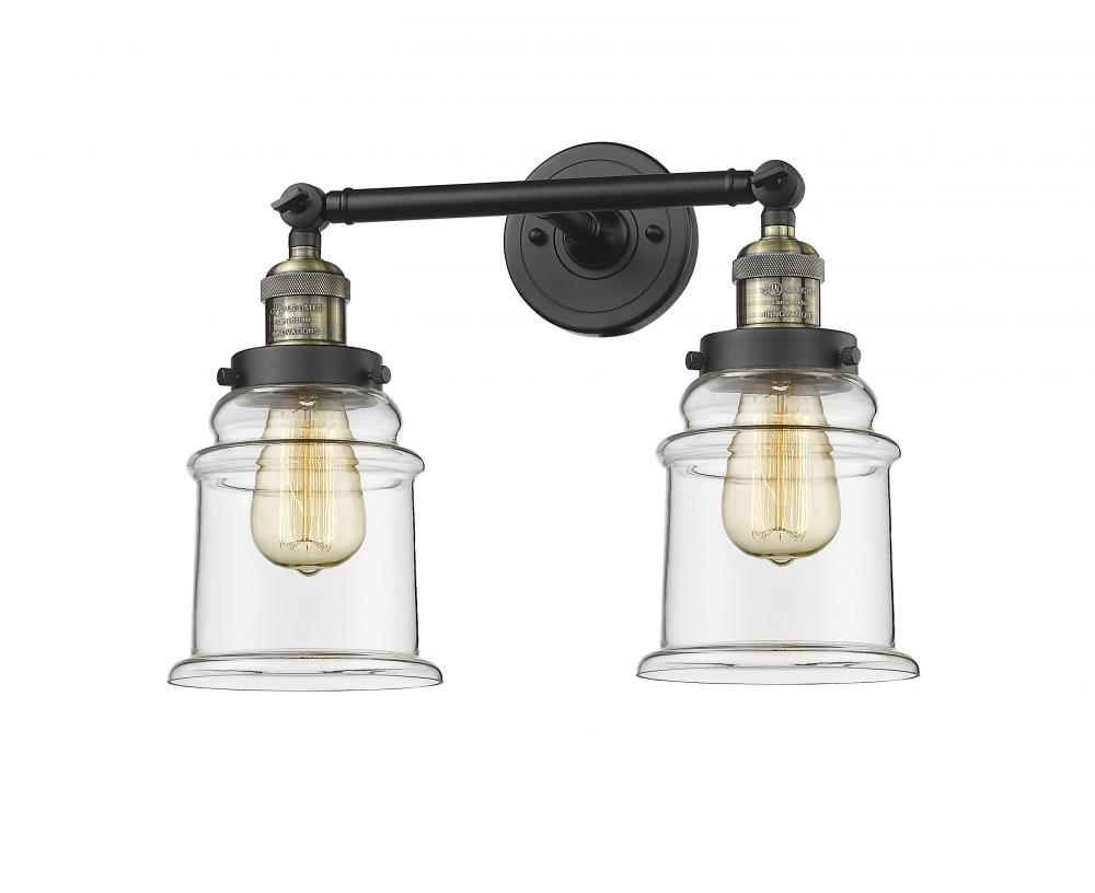 Canton - 2 Light - 17 inch - Black Antique Brass - Bath Vanity Light