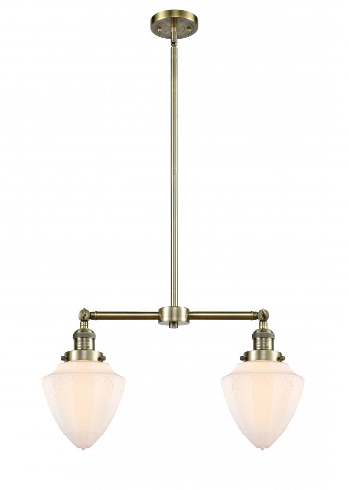 Bullet - 2 Light - 22 inch - Antique Brass - Stem Hung - Island Light