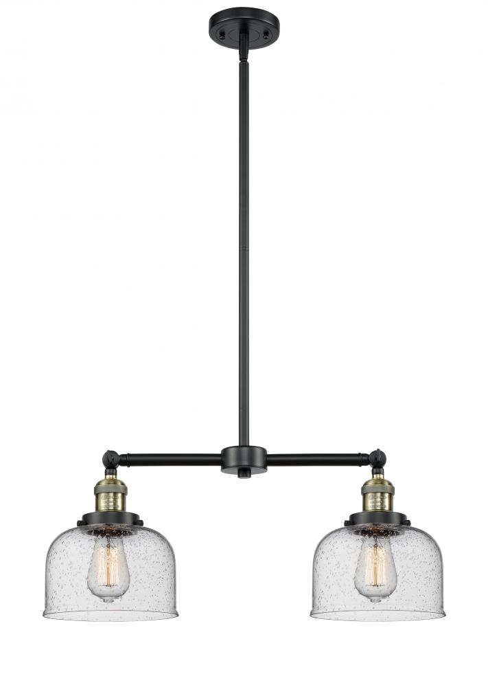 Bell - 2 Light - 21 inch - Black Antique Brass - Stem Hung - Island Light