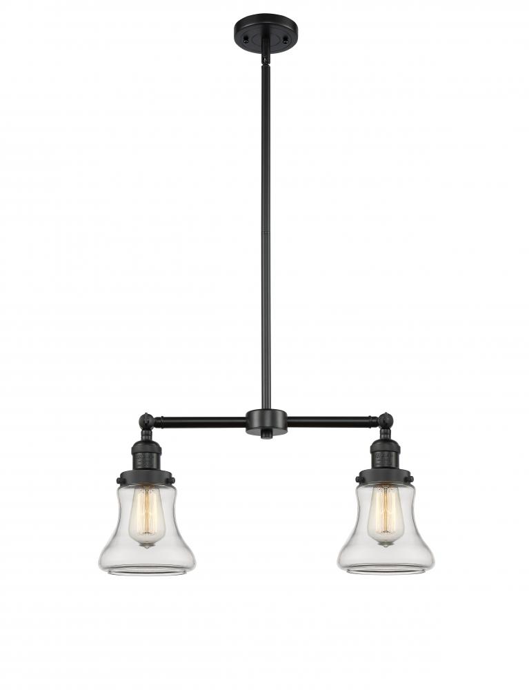 Bellmont - 2 Light - 21 inch - Matte Black - Stem Hung - Island Light