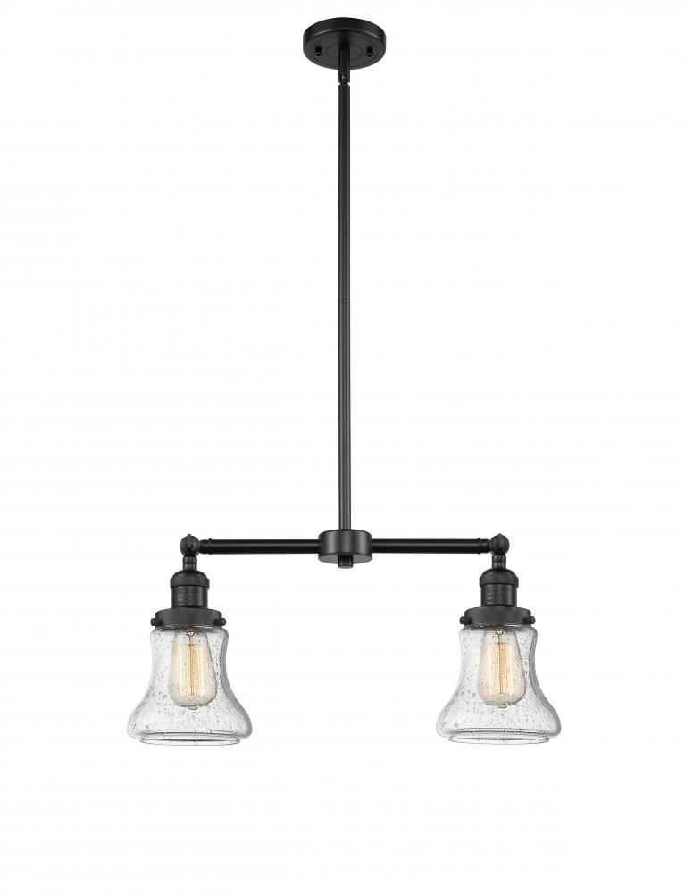 Bellmont - 2 Light - 21 inch - Matte Black - Stem Hung - Island Light