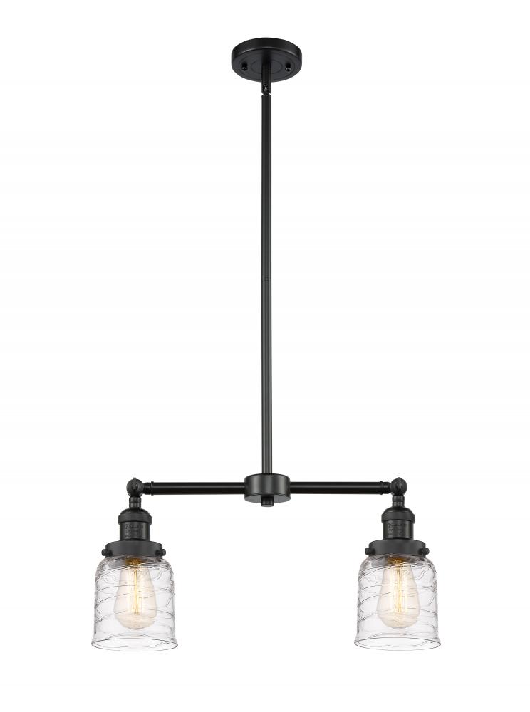 Bell - 2 Light - 21 inch - Matte Black - Stem Hung - Island Light